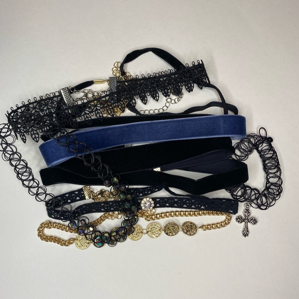 10 Choker Necklace Lot